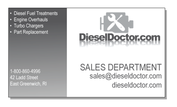 Diesel Doctor business cards